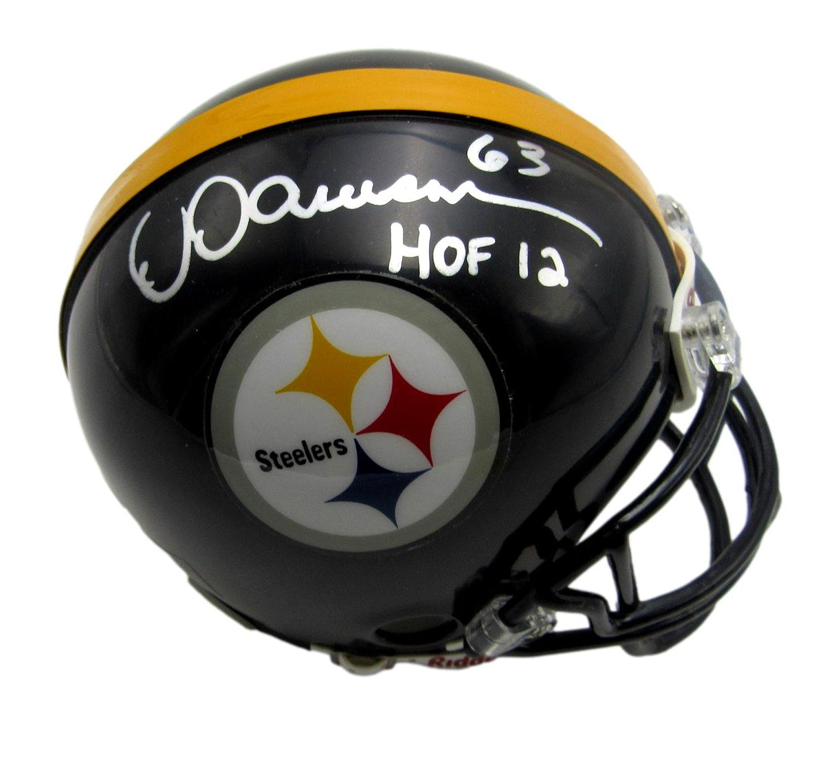 Dermontti Dawson HOF Signed/Inscribed Steelers Mini Football Helmet JSA 213518