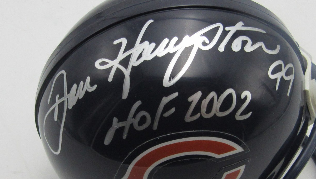 Dan Hampton HOF Signed/Inscribed Bears Mini Football Helmet JSA 213519