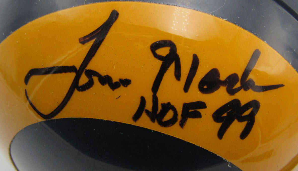Tom Mack HOF Signed/Inscribed LA Rams Mini Football Helmet JSA 213523