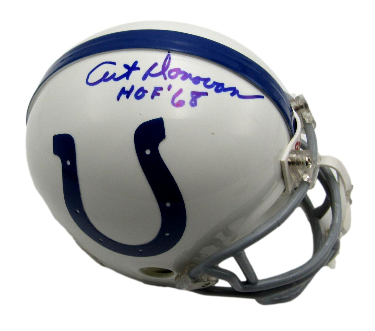 Art Donovan HOF Signed/Inscribed Colts Mini Football Helmet JSA 213526