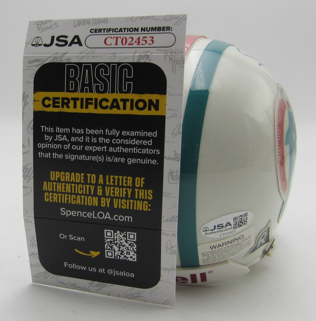 Mark Duper Signed/Autographed Miami Dolphins Mini Football Helmet JSA 213527