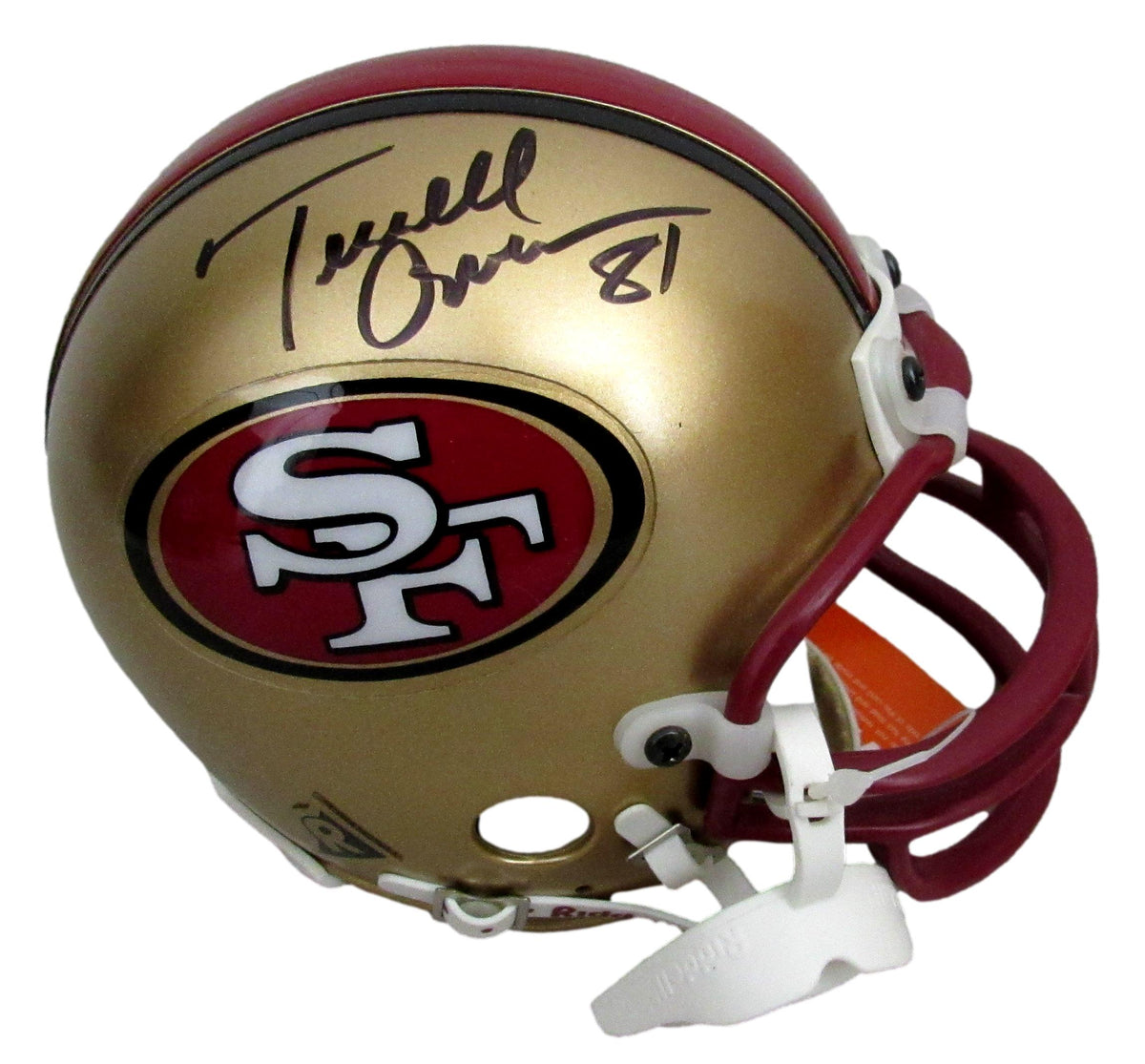Terrell Owens Signed/Autographed 49ers Mini Football Helmet JSA 213078