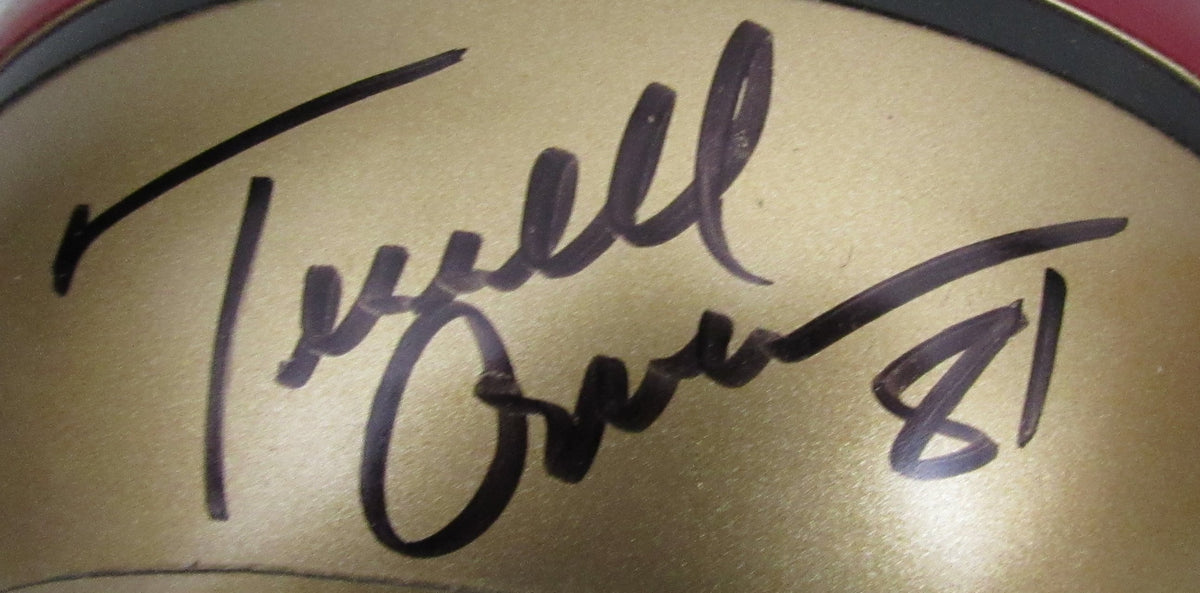 Terrell Owens Signed/Autographed 49ers Mini Football Helmet JSA 213078