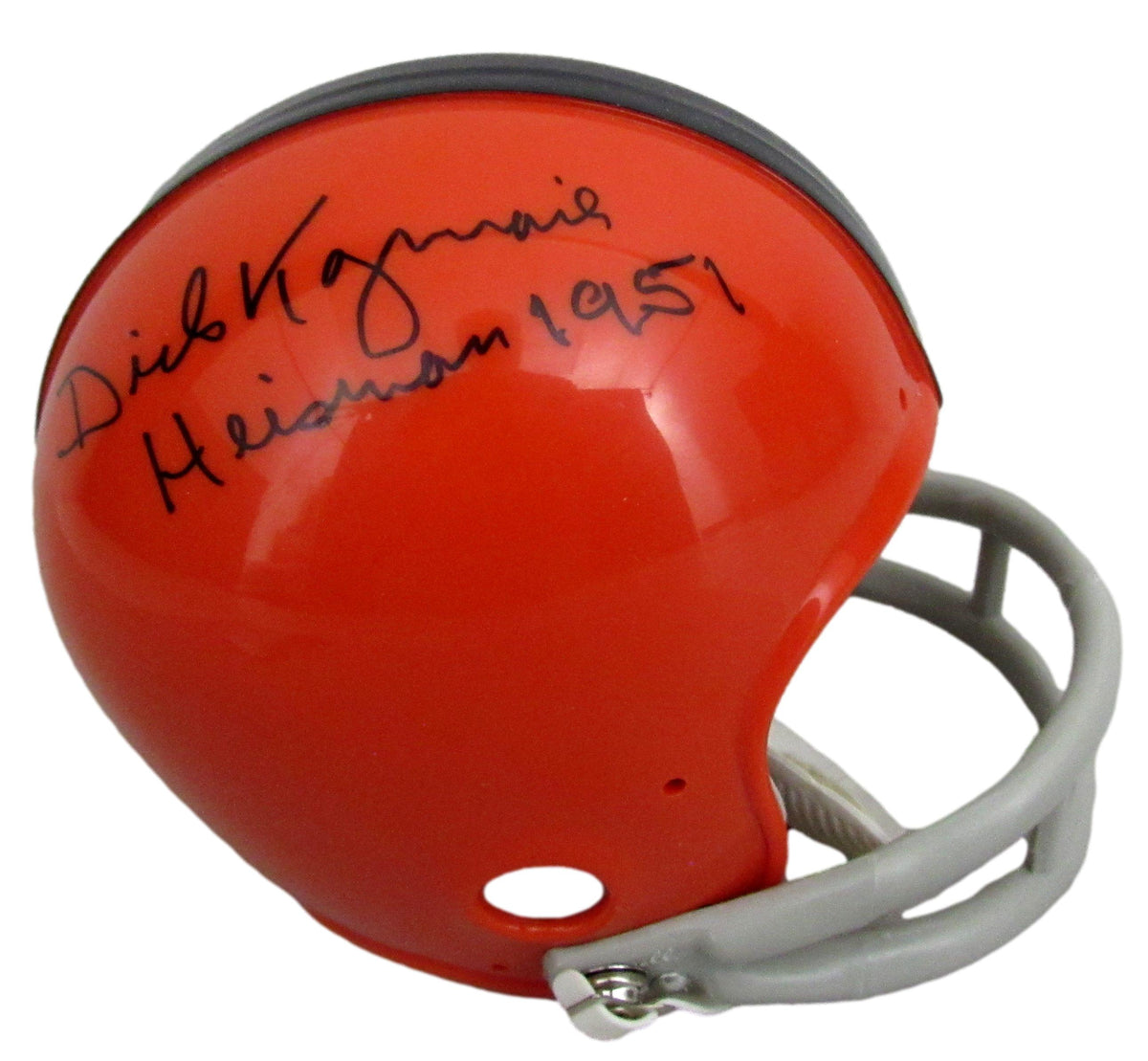 Dick Kazmaier Signed/Inscribed Princeton Mini Football Helmet JSA 213082