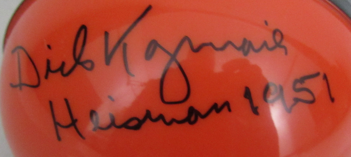 Dick Kazmaier Signed/Inscribed Princeton Mini Football Helmet JSA 213082