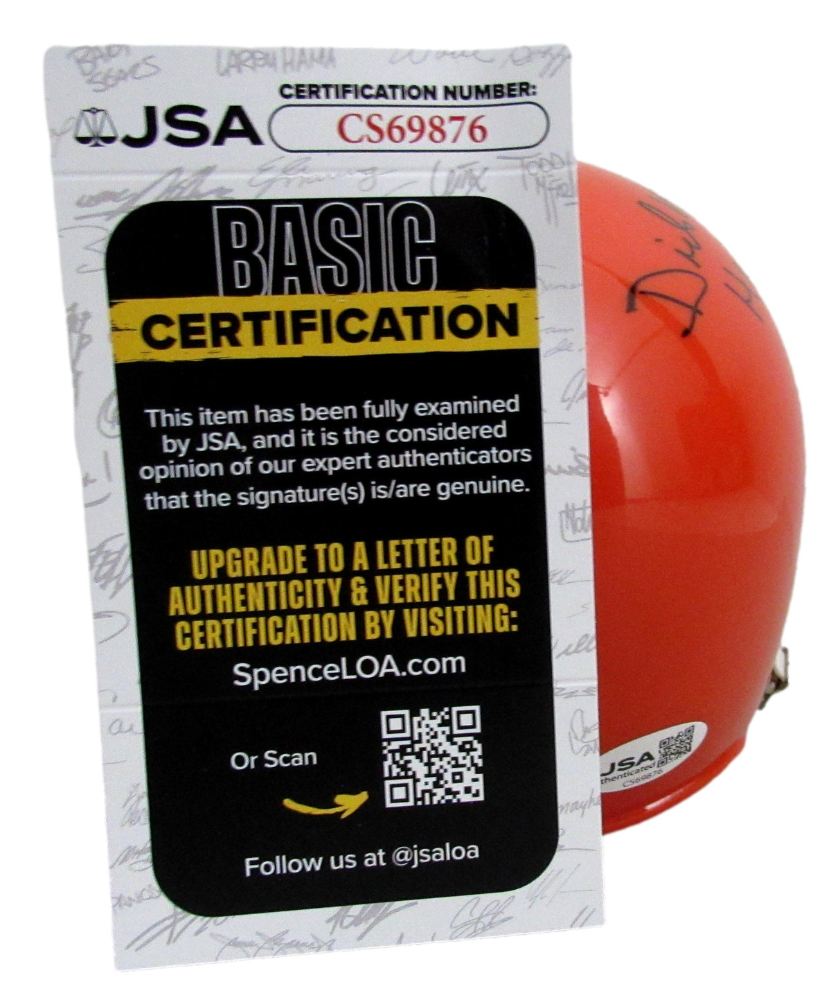 Dick Kazmaier Signed/Inscribed Princeton Mini Football Helmet JSA 213082