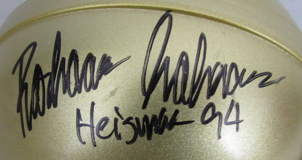 Rashaan Salaam Signed/Inscribed Colorado Mini Football Helmet JSA 213084