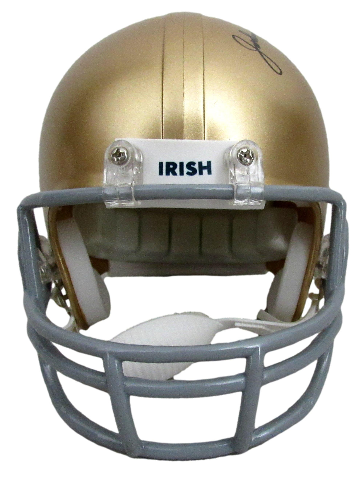 Johnny Lujack Signed/Inscribed Notre Dame Mini Football Helmet JSA 213085