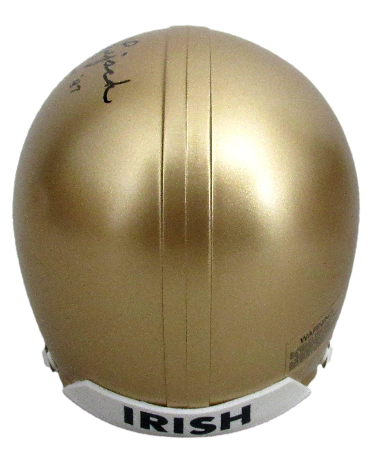 Johnny Lujack Signed/Inscribed Notre Dame Mini Football Helmet JSA 213085