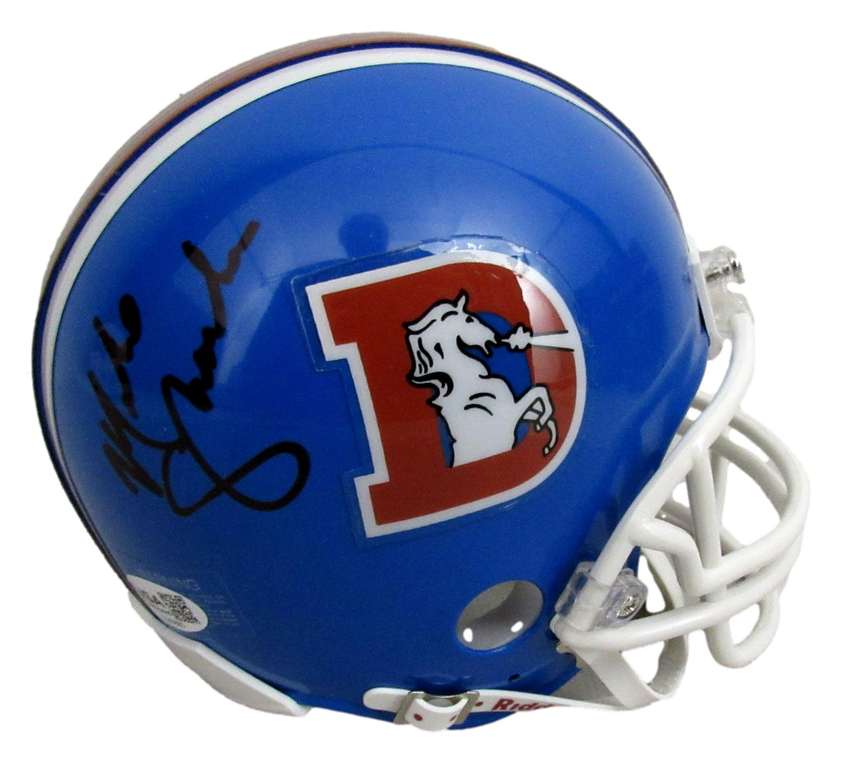 Mike Shanahan Signed/Auto Denver Broncos Mini Football Helmet JSA 213086