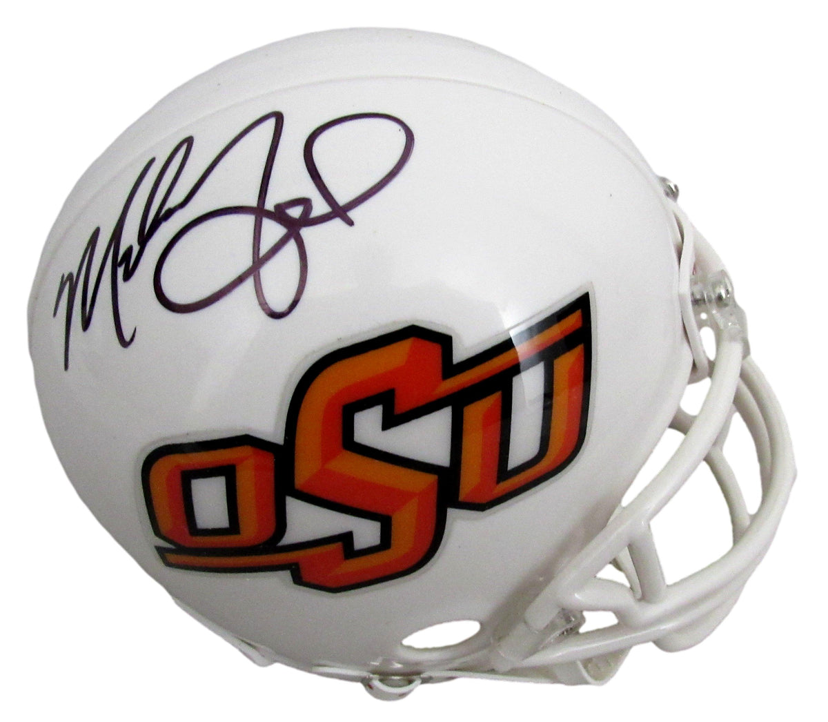 Mike Gundy Signed/Auto Oklahoma State Mini Football Helmet JSA 213087