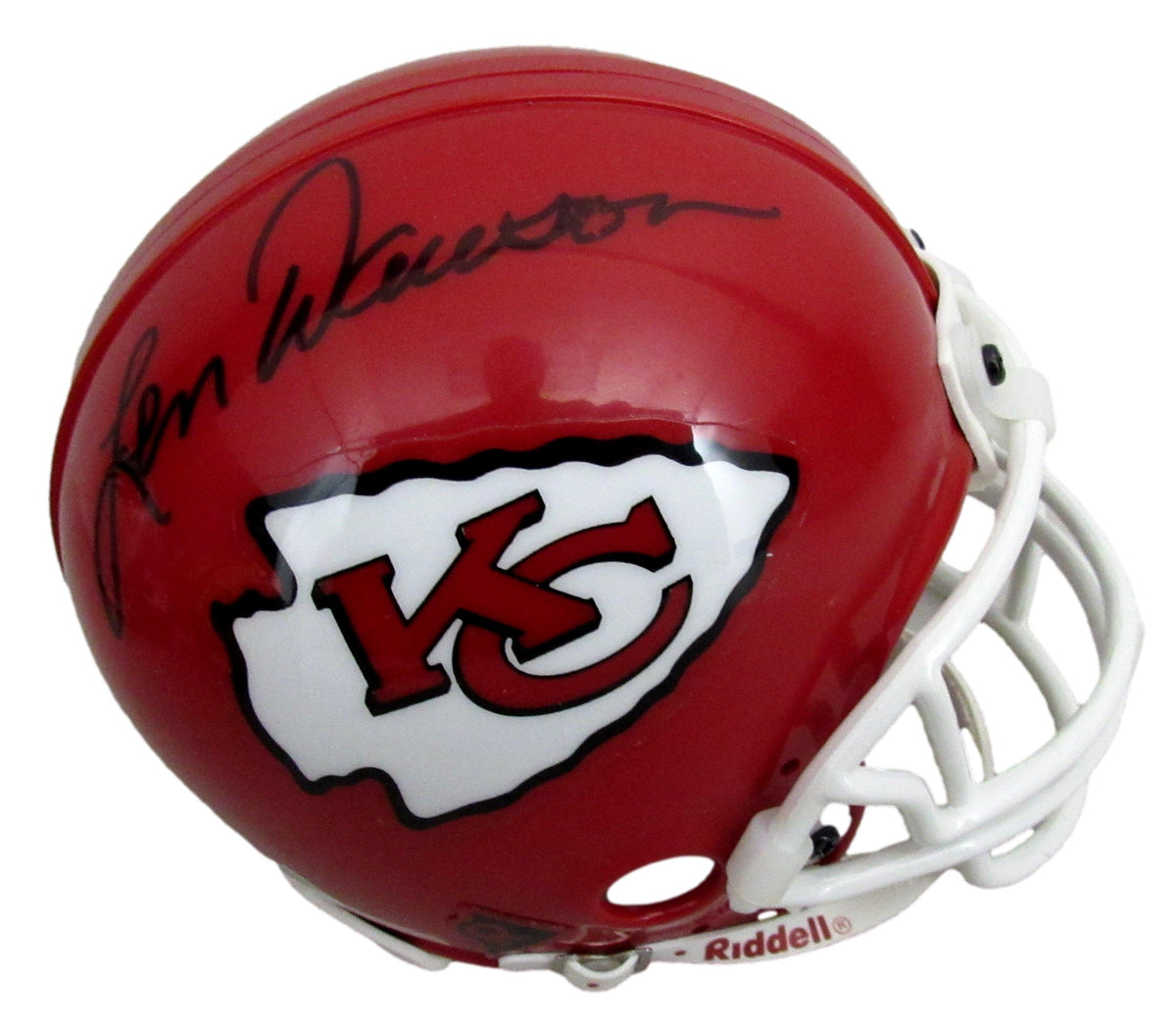 Len Dawson HOF Signed/Auto KC Chiefs Mini Football Helmet JSA 213089
