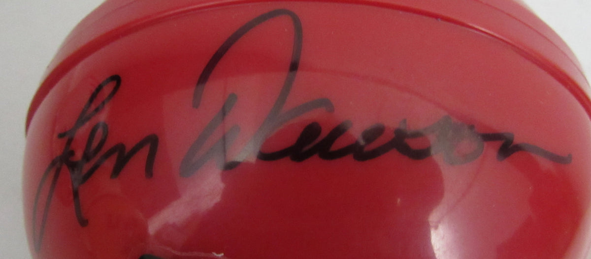 Len Dawson HOF Signed/Auto KC Chiefs Mini Football Helmet JSA 213089