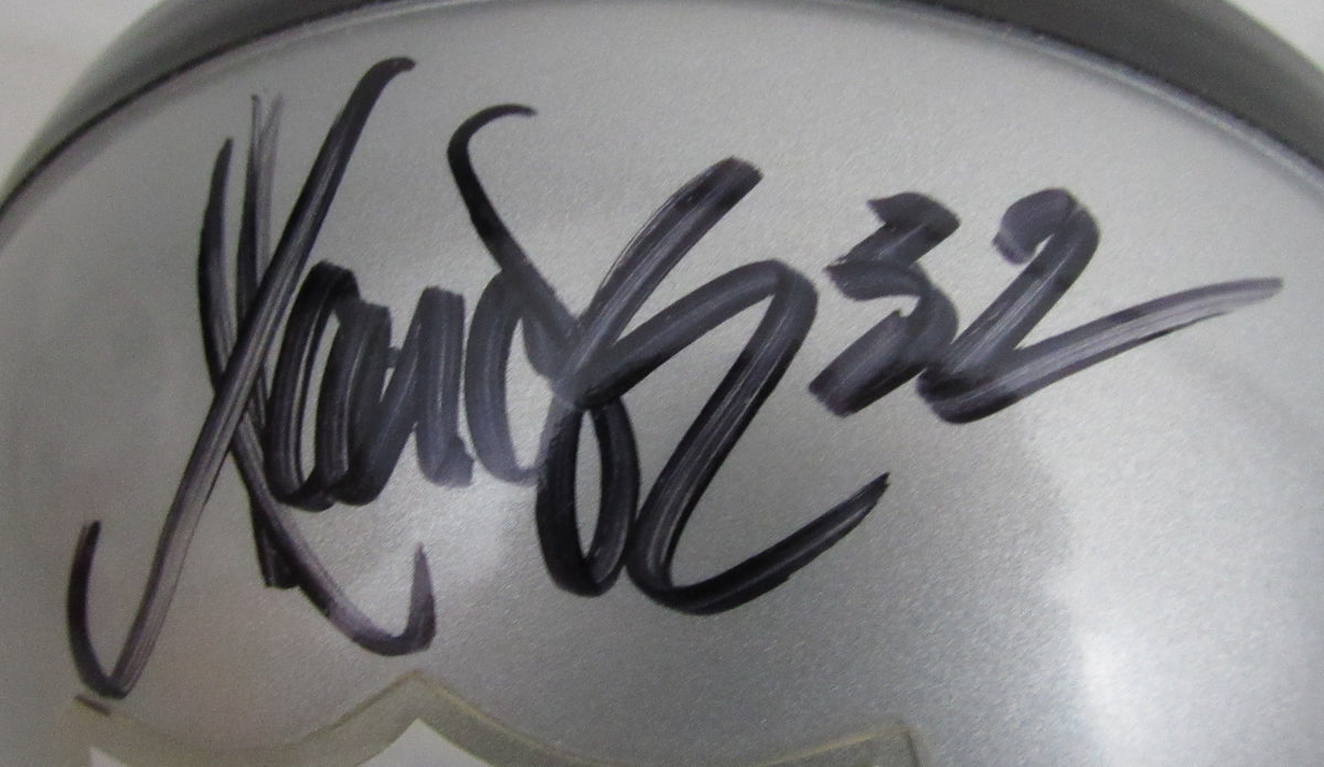 Marcus Allen HOF Signed/Auto Oakland Raiders Mini Football Helmet JSA 213090
