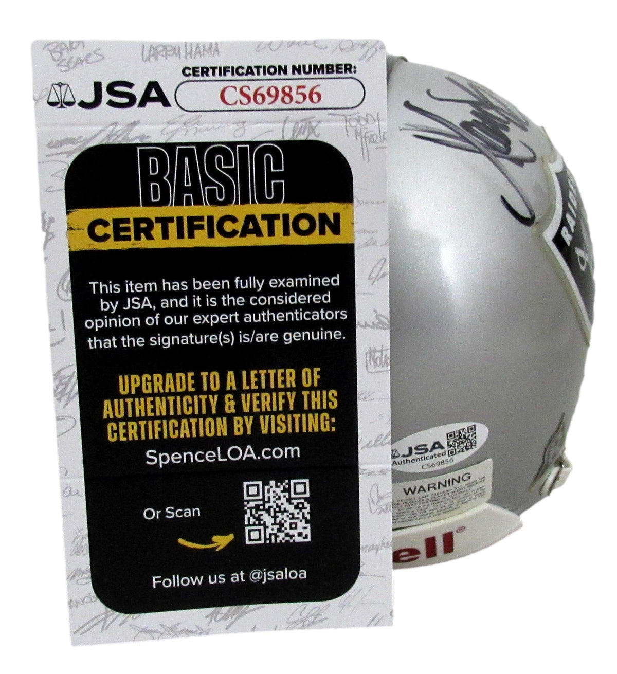 Marcus Allen HOF Signed/Auto Oakland Raiders Mini Football Helmet JSA 213090