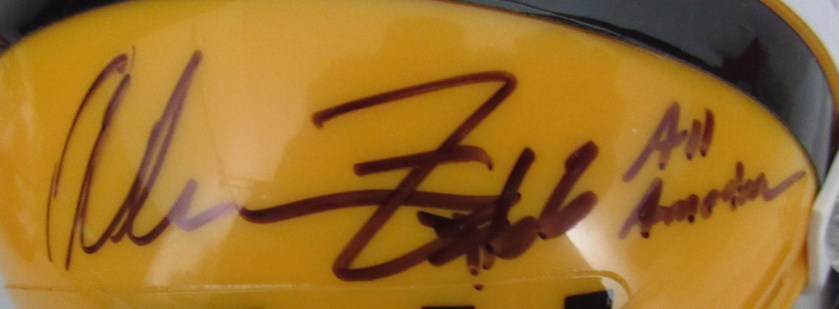 Alan Faneca Signed/Inscribed Gold LSU Mini Football Helmet JSA 213091