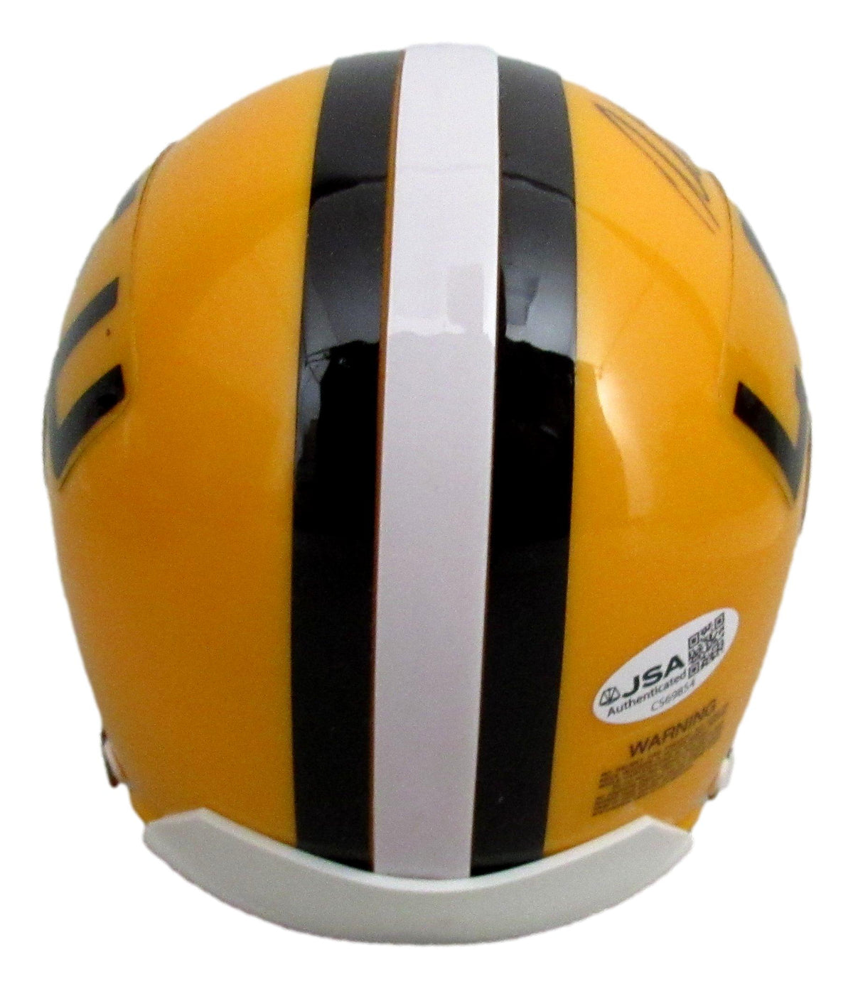 Alan Faneca Signed/Inscribed Gold LSU Mini Football Helmet JSA 213091