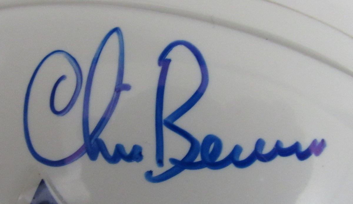 Chris Berman Signed/Inscribed White NFL Logo Mini Football Helmet JSA 213095