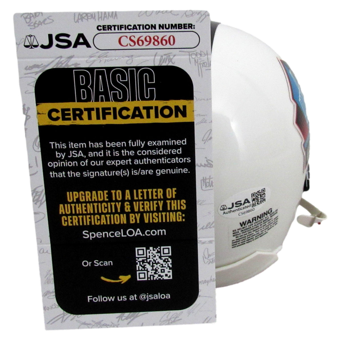 Joe Gibbs HOF Signed/Inscribed Hall of Fame Mini Football Helmet JSA 213097