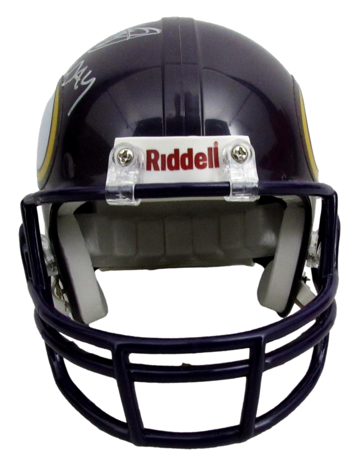 Adrian Peterson Signed/Inscribed Vikings Mini Football Helmet JSA 213099