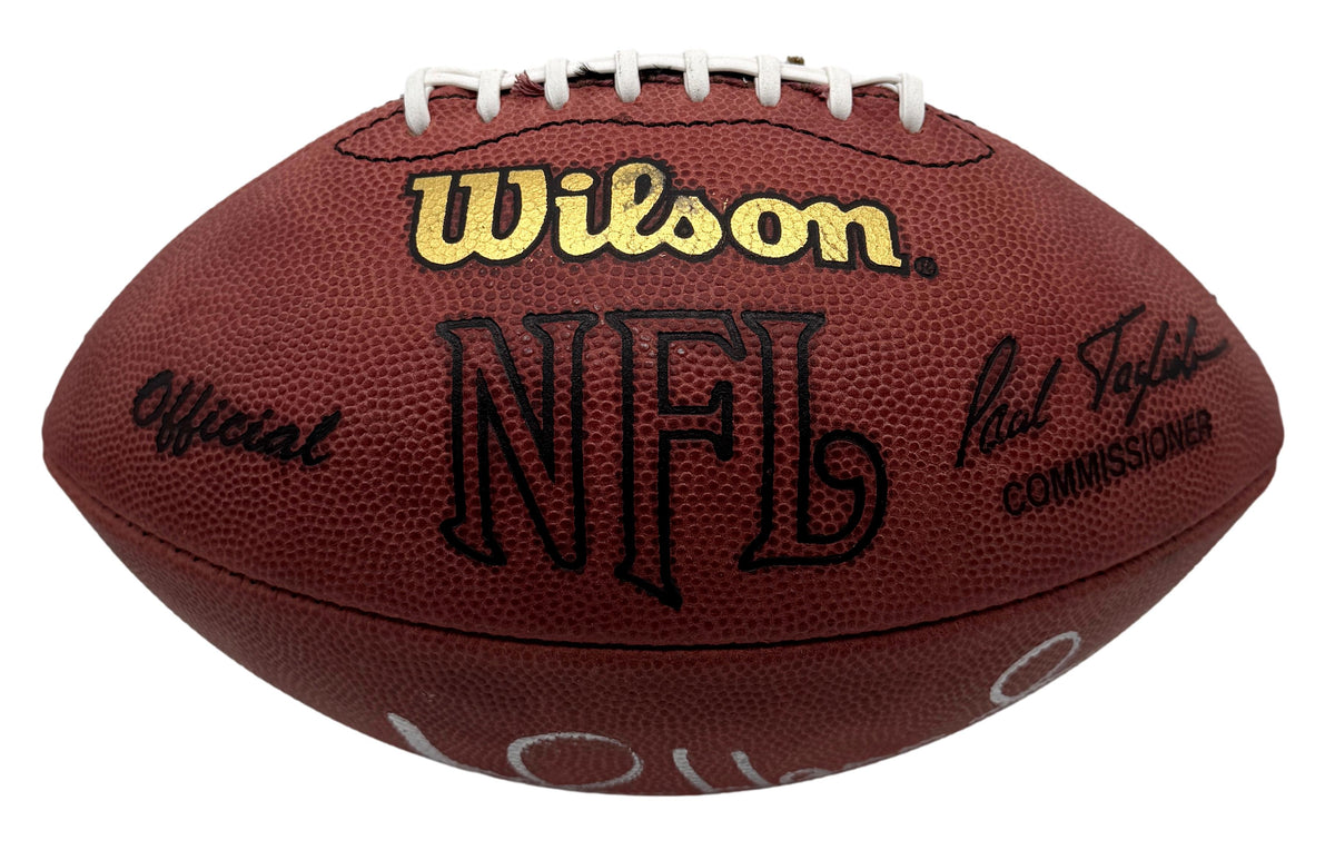 John Hannah HOF Signed Official Wilson NFL Football Patriots JSA 214082