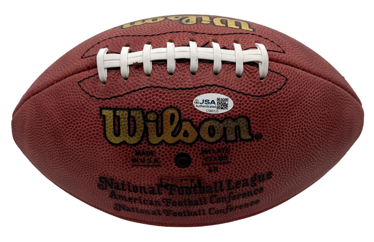 John Hannah HOF Signed Official Wilson NFL Football Patriots JSA 214082