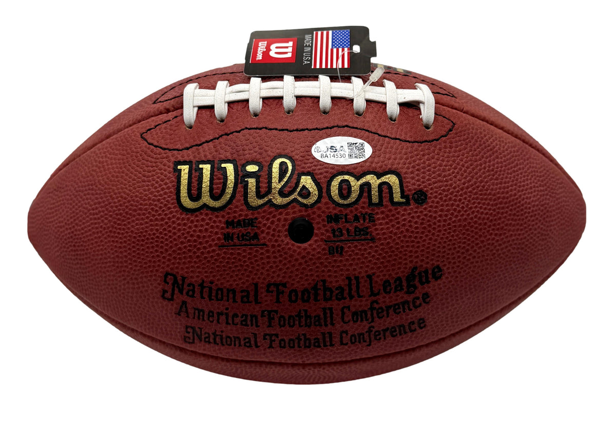 Peyton Manning HOF Signed Official Wilson NFL Football Broncos JSA 214086