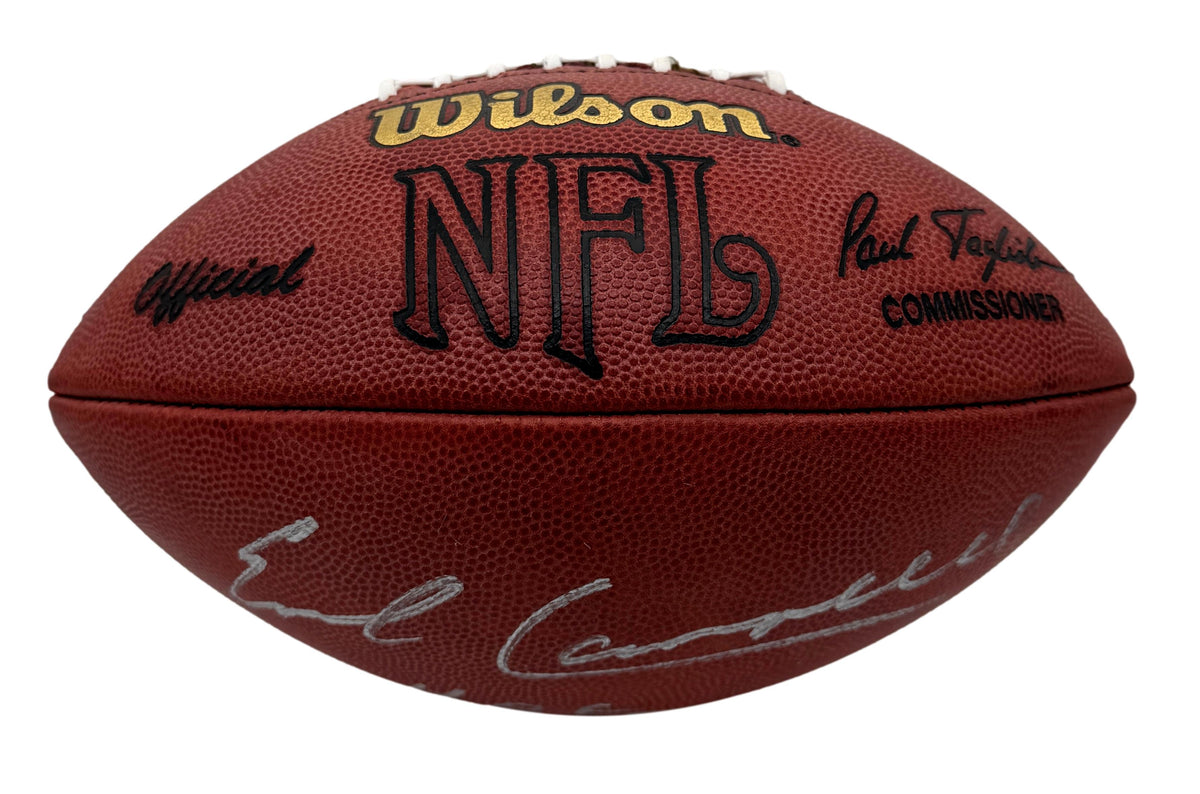 Earl Campbell HOF Signed Official Wilson NFL Football Oilers JSA 214091