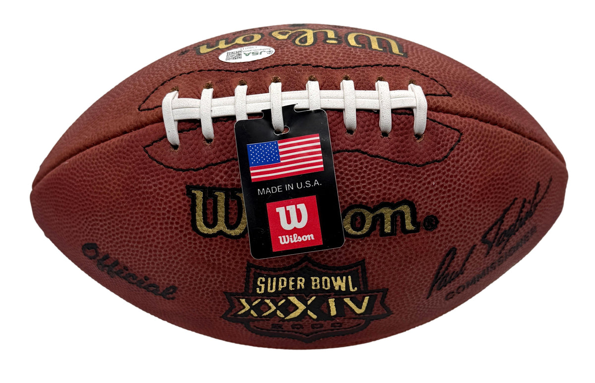 Kurt Warner HOF Signed Official Wilson NFL Football Rams JSA 214095