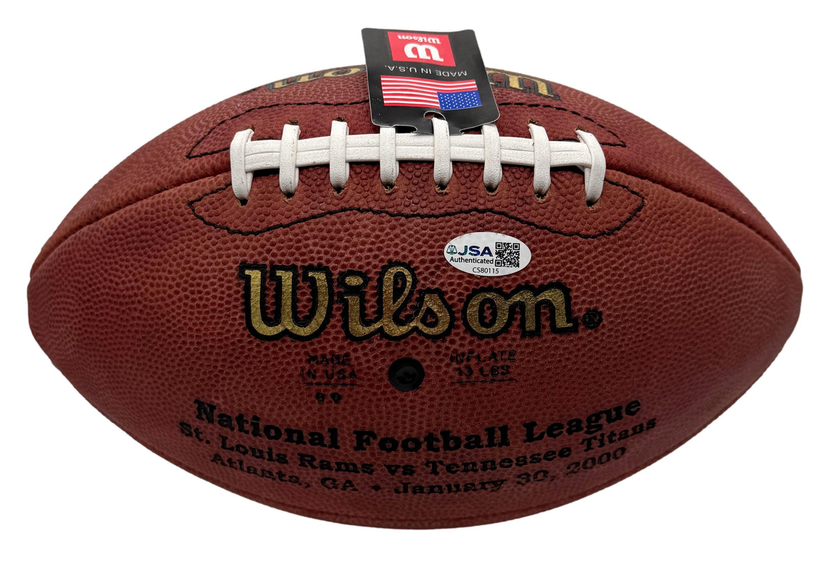 Kurt Warner HOF Signed Official Wilson NFL Football Rams JSA 214095