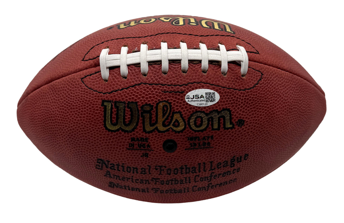 Troy Aikman HOF Signed Official Wilson NFL Football Cowboys JSA 214097