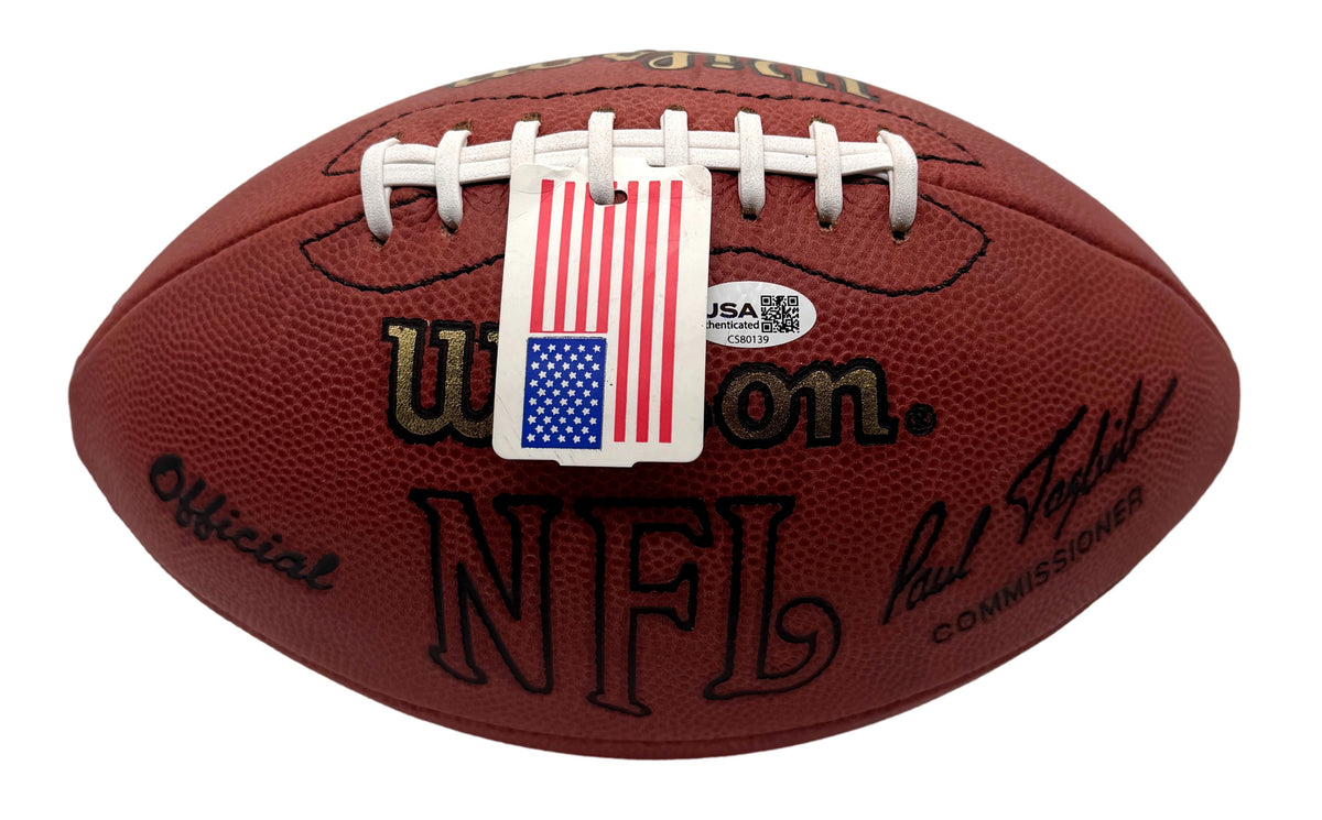Jerry Rice HOF Signed Official Wilson NFL Football 49ers JSA 214099