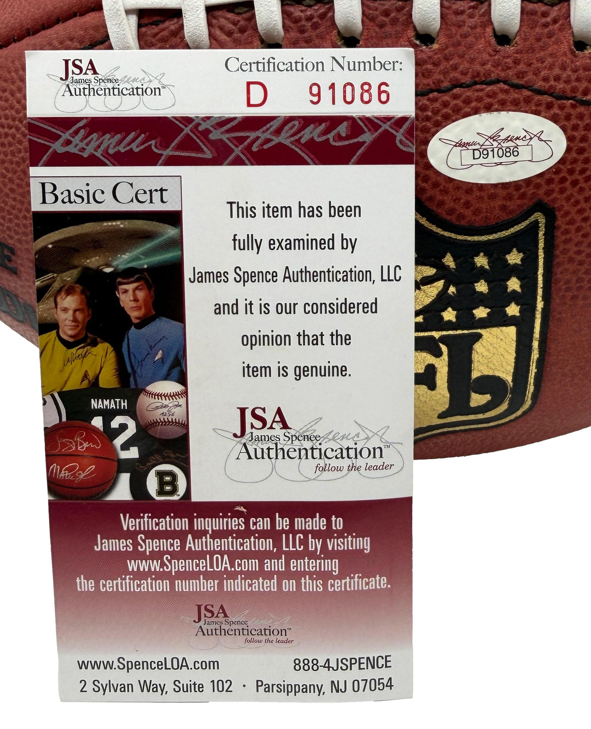 Terry Bradshaw HOF Signed Official Wilson NFL Football Steelers JSA 214100