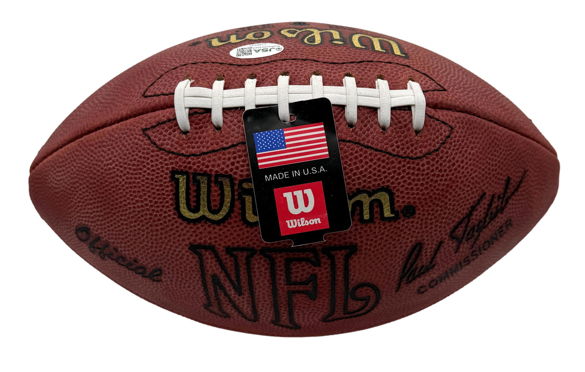 Barry Sanders HOF Signed Official Wilson NFL Football Lions JSA 214101