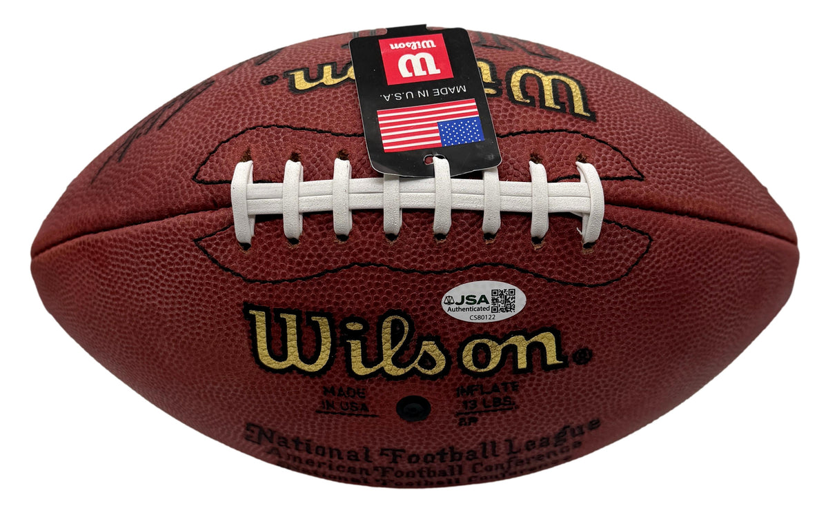 Barry Sanders HOF Signed Official Wilson NFL Football Lions JSA 214101