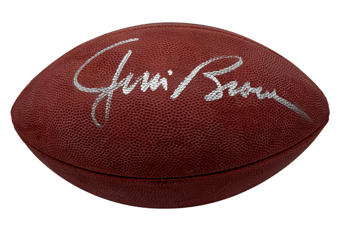 Jim Brown HOF Signed Official Wilson NFL Football Browns JSA 214103