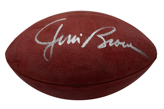 Jim Brown HOF Signed Official Wilson NFL Football Browns JSA 214103