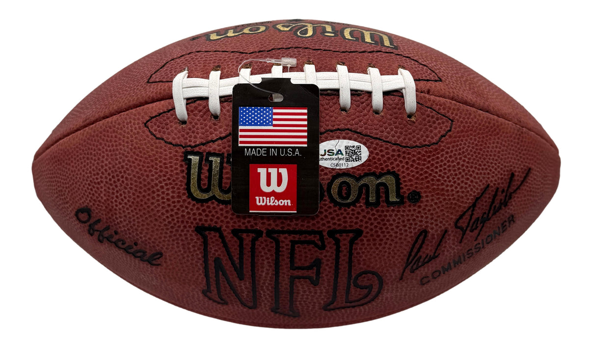 Jim Brown HOF Signed Official Wilson NFL Football Browns JSA 214103