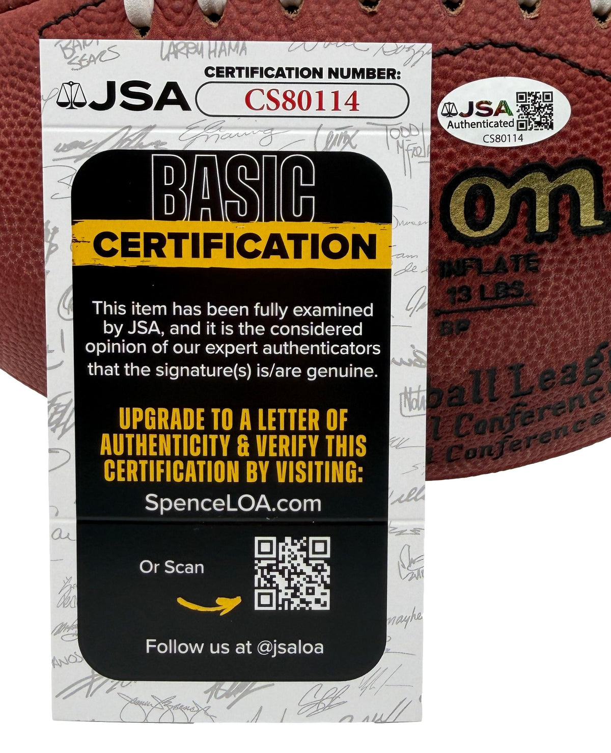 Terry Bradshaw HOF Signed Official Wilson NFL Football Steelers JSA 214105