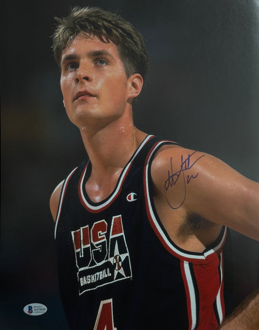 Christian Laettner Signed/Autographed 11x14 Photo USA 92 Dream Team BAS 214405
