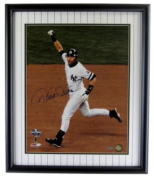 Derek Jeter Signed 16x20 Photo 2001 World Series Yankees Framed Steiner XBD015