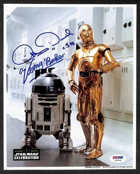 Anthony Daniels "C-3PO"/Kenny Baker "R2D2" Autographed 8x10 Photo PSA/DNA 213889