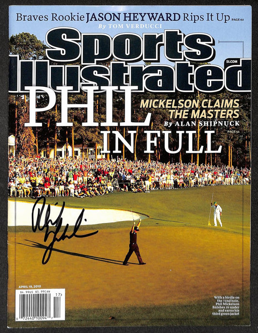 Phil Mickelson Signed/Autographed 2010 Sports Illustrated Magazine JSA 214489