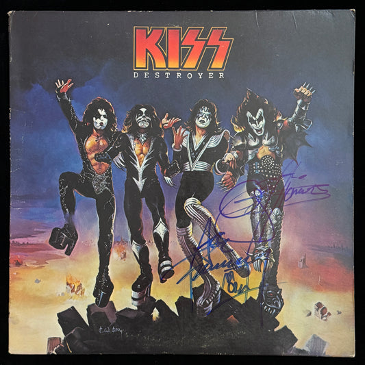 Gene Simmons & Paul Stanley Signed KISS Destroyer Vinyl LP Album JSA 214476