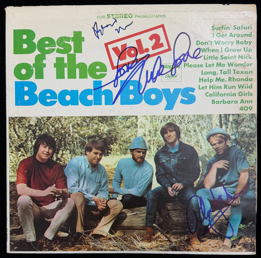 Brian Wilson Mike Love Al Jardine Signed Best of Beach Boys Vinyl LP Album BAS
