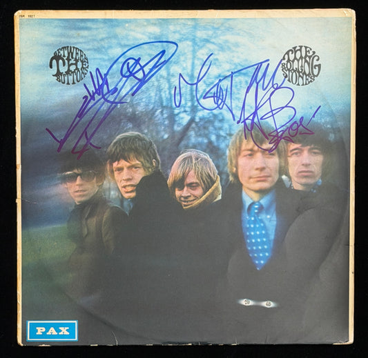 Mick Jagger Keith Richards & Watts Signed Rolling Stones Vinyl LP Album BAS 4465