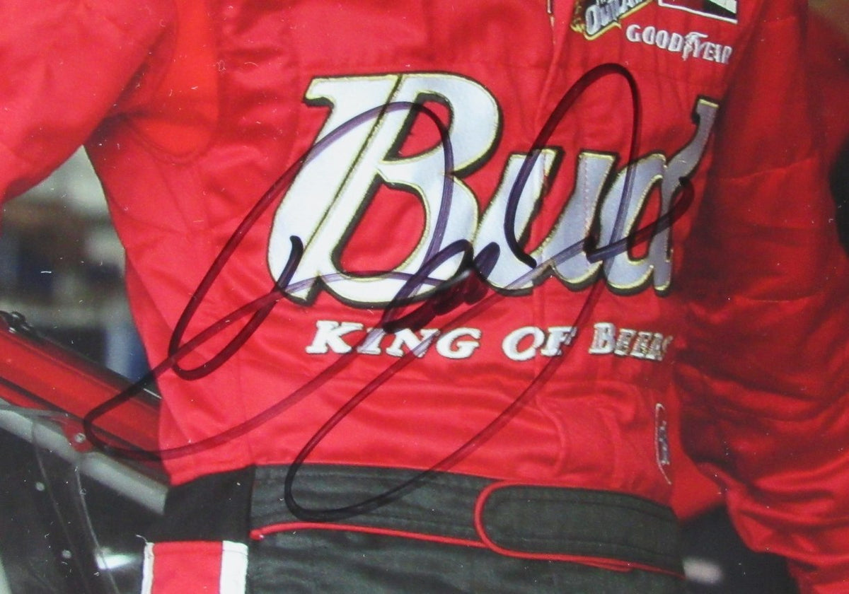 Dale Earnhardt Jr Autographed 11x14 Photo Framed w/Race‑Used Tire 150/508 XHC223