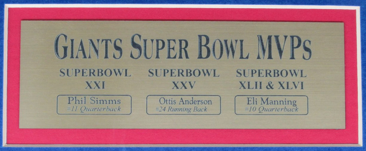 NY Giants 4-Time Super Bowl MVP Collage w/ Replica Tickets Framed XHC224