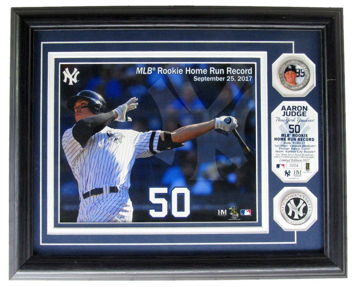 Aaron Judge Yankees Rookie HR Record Collage Framed LE #0004 w/8x10 Photo XHC225