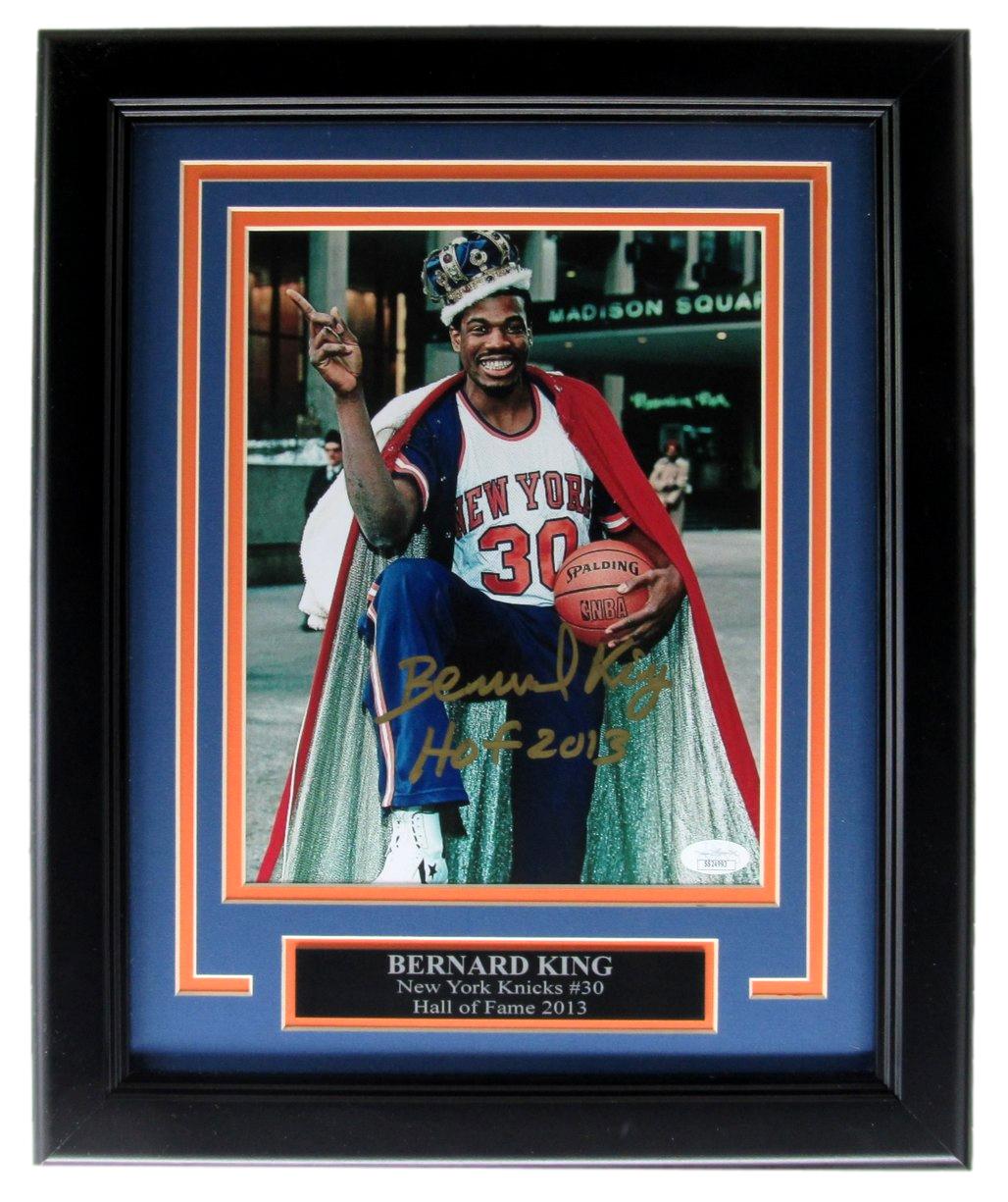 Bernard King HOF NY Knicks Inscribed/Autographed 8x10 Photo Framed JSA XHC226